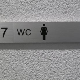 WC Beschriftung